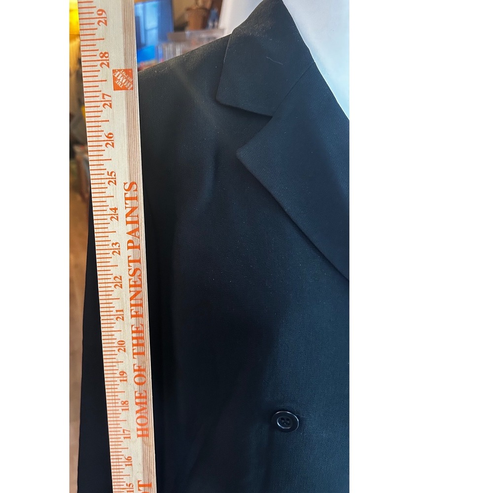 Liz Claiborne Collection Black Double Breasted Blazer Women Size 12 lightweight - Picture 13 of 14